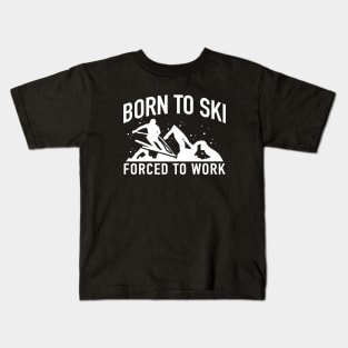 born to ski Kids T-Shirt